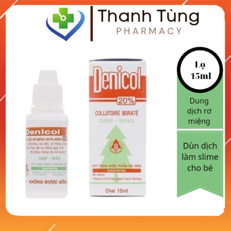 Dung dịch rơ miệng và làm slime cho bé