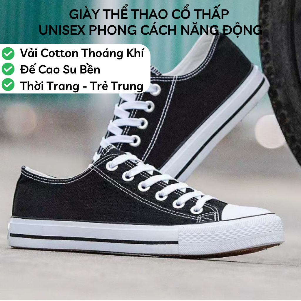 Giày thể thao nam nữ cổ thấp, giày all sport unisex phong cách trẻ trung năng động