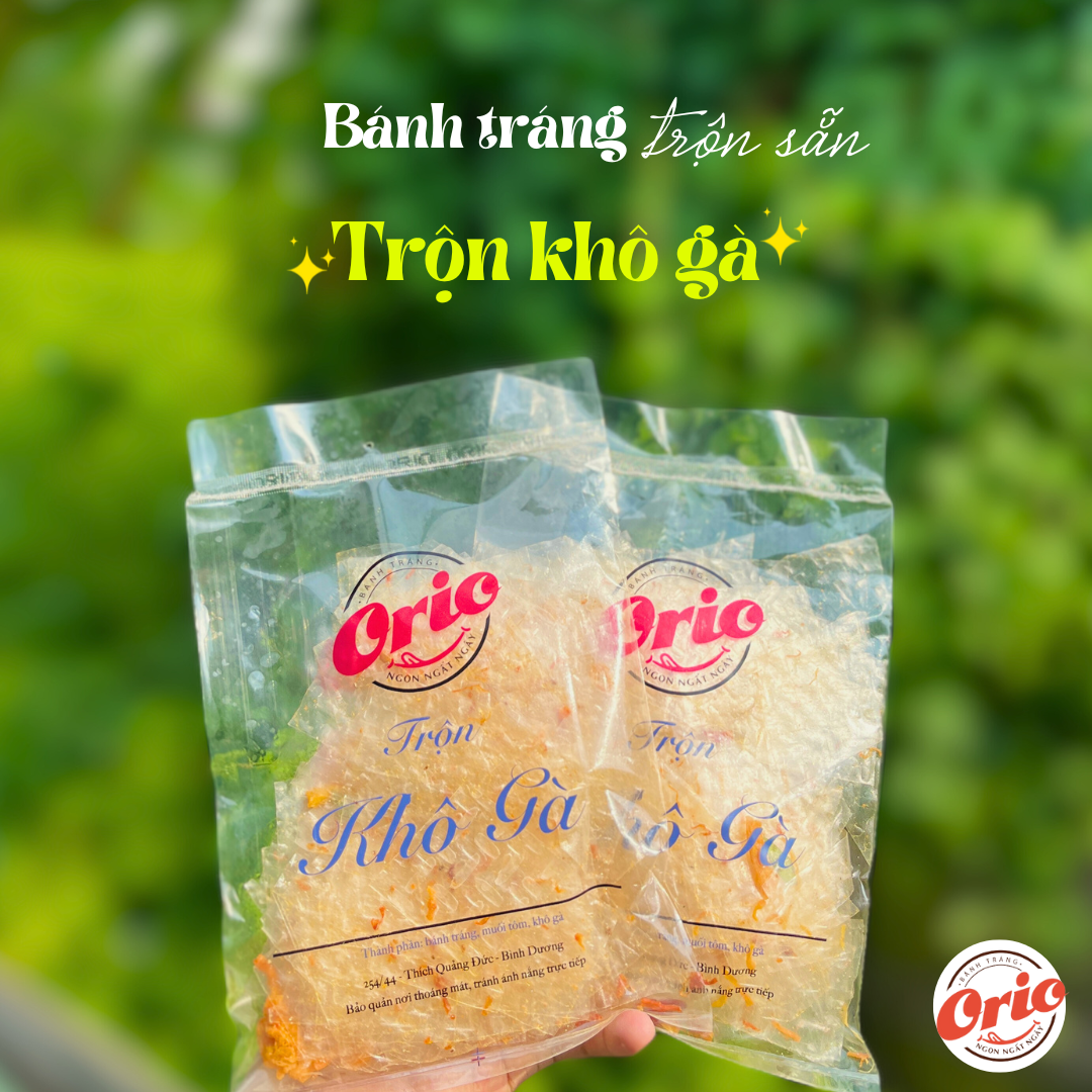 Bánh tráng orio trộn sẵn khô gà