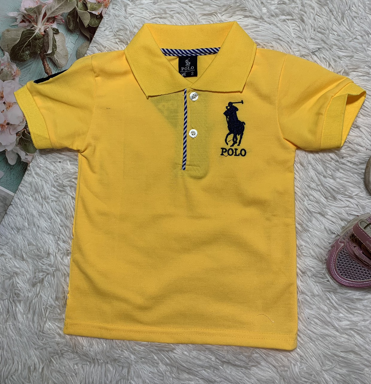 Áo Polo bé trai bé gái áo thun có cổ chất liệu cotton cao cấp co dãn 4 chiều họa tiết thêu cực đẹp cho các bé