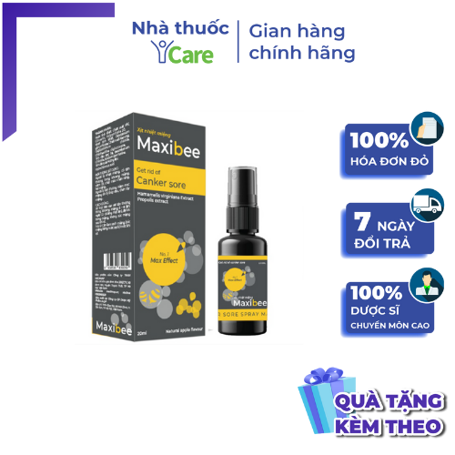 Xịt nhiệt miệng Maxibee chai 20ml không sót, nhanh lành, dịu mát