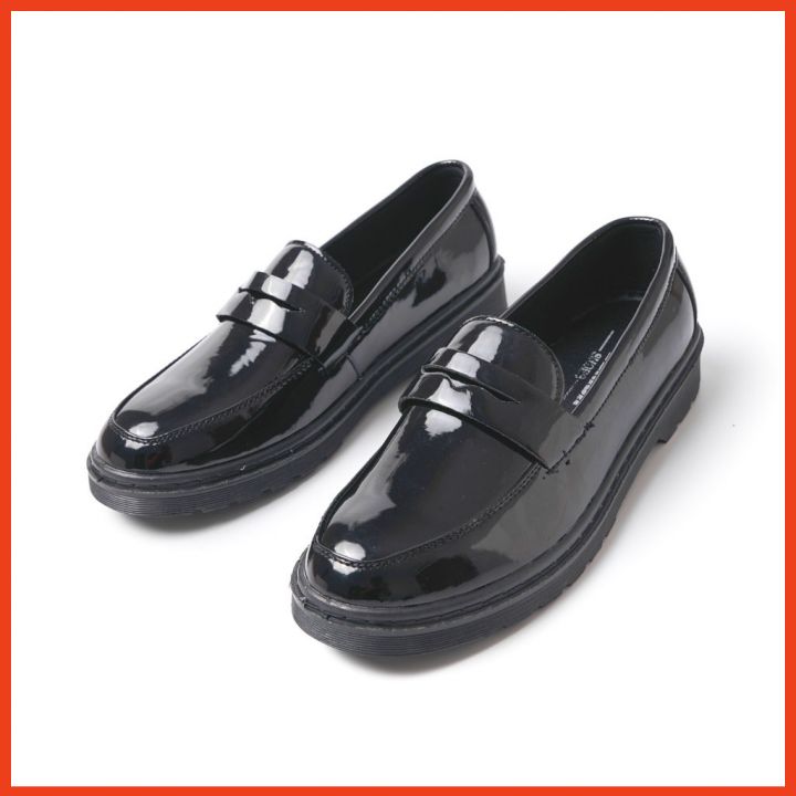 Giày lười nam da bóng dáng xỏ đế tăng chiều cam 4cm