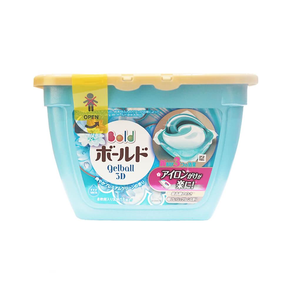 Viên giặt xả gelball ariel 3d nội địa nhật bản 18 viên - màu xanh