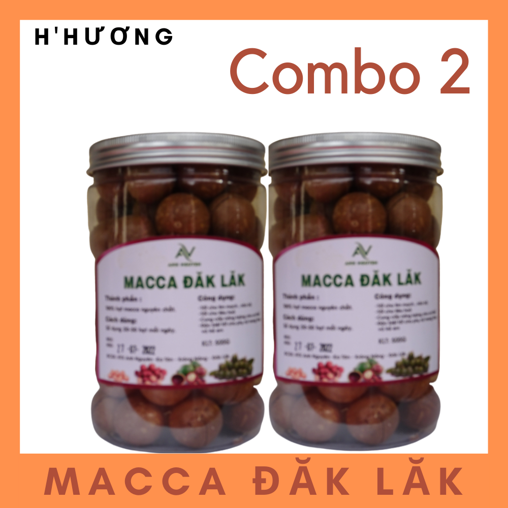 Combo 2 hộp macca sấy nứt vỏ Anh Nguyên loại 1- Macca Đak Lak