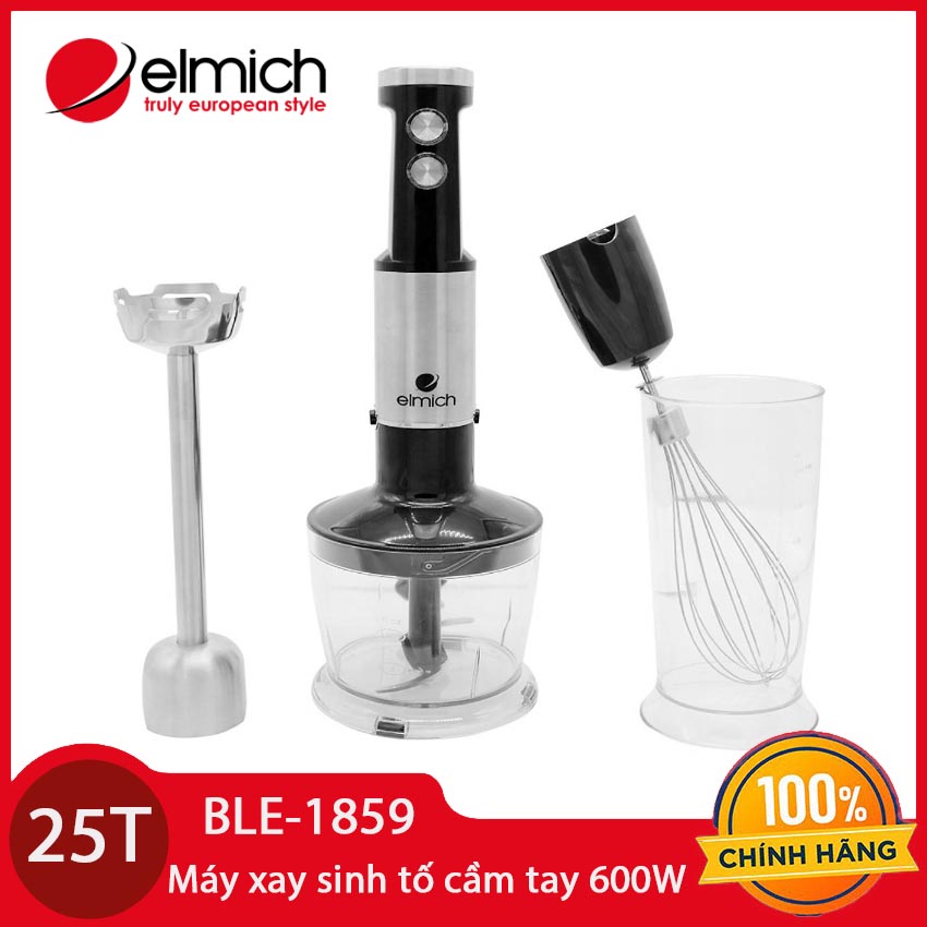 Máy xay sinh tố cầm tay 600w elmich ble-1859 xuất xứ ch séc bảo hành 25 tháng