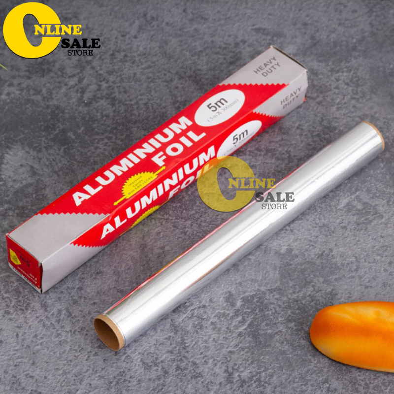 Cuộn giấy bạc, giấy nhôm nướng cá, nướng thịt, nướng bánh siêu tiện dụng kích thước 30x88cm