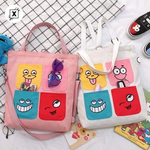 Túi tote - 4 mặt cười