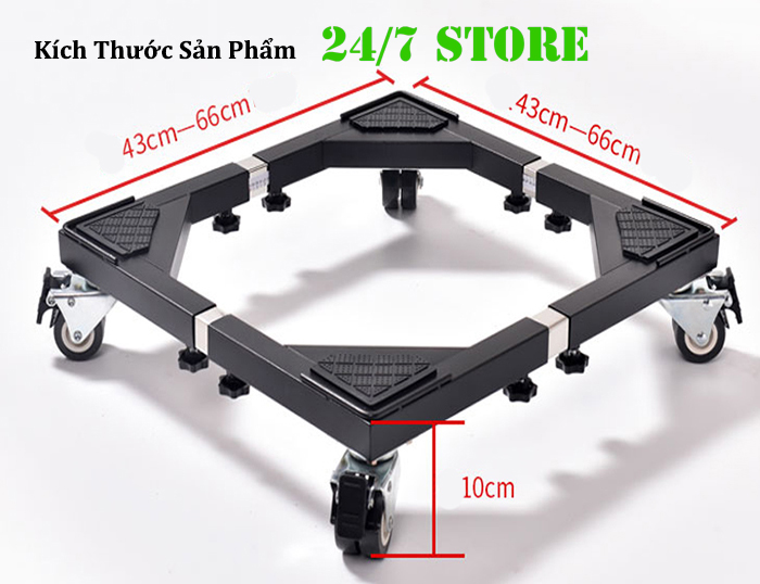 Kệ máy giặt, kệ để máy giặt, tủ lạnh, giá tủ lạnh có bánh xe đa năng chất liệu inox bền đẹp sale 50%