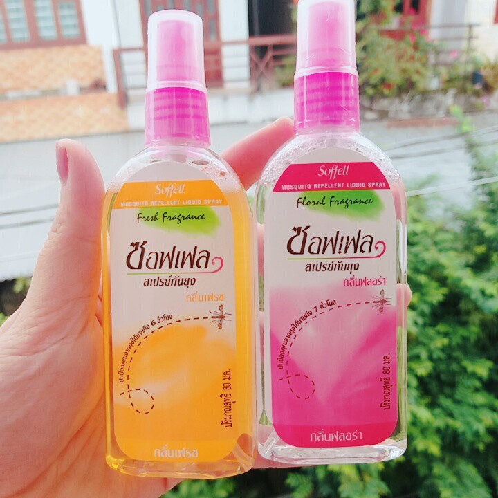 Combo 5 chai xịt soffell chống muỗi thái lan hương hoa 80ml