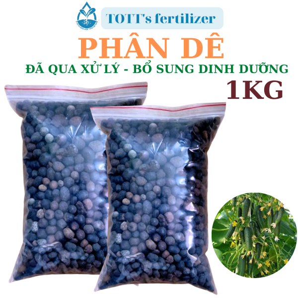 Phân dê 1kg đã qua xử lý nguyên chất 100%- phân dê sạch - phân dê nguyên chất tott's fertilizer