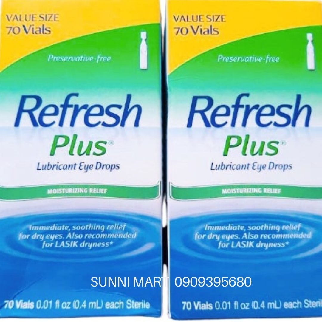 [FREESHIP] NƯỚC MẮT NHÂN TẠO REFRESH PLUS 70 TUÝP NHỎ TIỆN DỤNG SỐ 1 TẠI MỸ , KHÔNG CHẤT BẢO QUẢN - SUNNI MART SM11 HÀNG XÁCH TAY MỸ