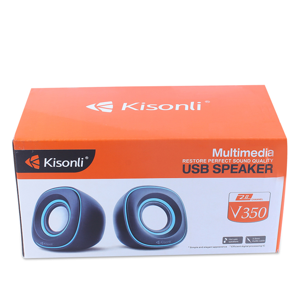 Loa vi tính 2.0 kisonli v350 - bảo hành 12 tháng phụ kiện 1986