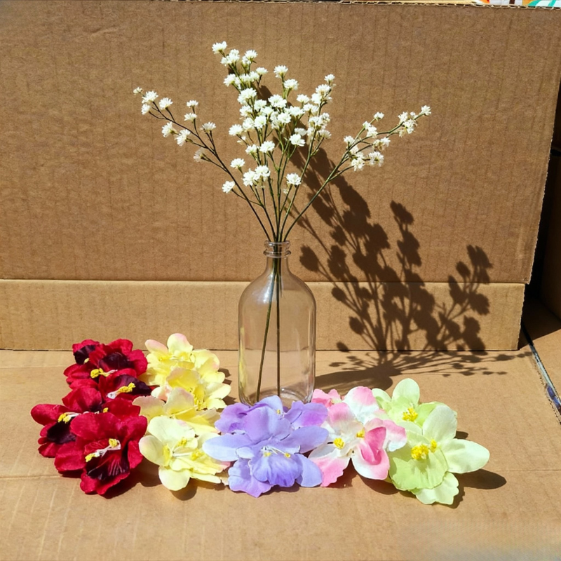 Set 2 kẹp tóc bông cúc daisy, kẹp tóc 6cm bằng lụa cao cấp, mềm mại