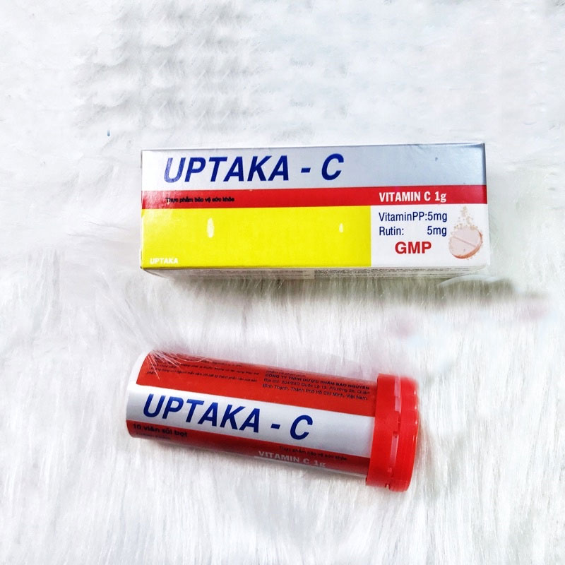 [HCM]Viên sủi VITAMIN C C1000 UPTAKA-C bổ sung vitamin nâng cao đề kháng chống suy nhược - tuyp 10 viên