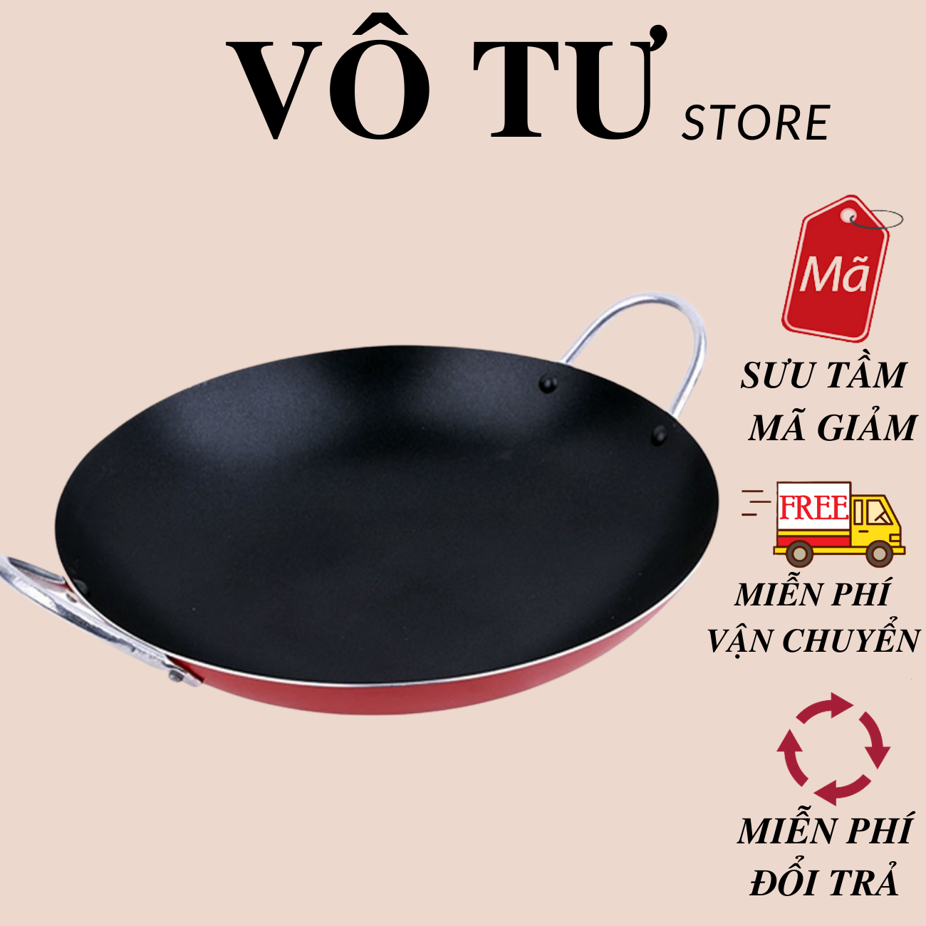 [ảnh thật tặng muỗng] Chảo chống dính sâu lòng 2 quai công nghệ Hàn Quốc Kyofa 24cm bảo hành 14 NGÀY - chảo chiên xào sơn tĩnh điện chịu nhiệt tốt