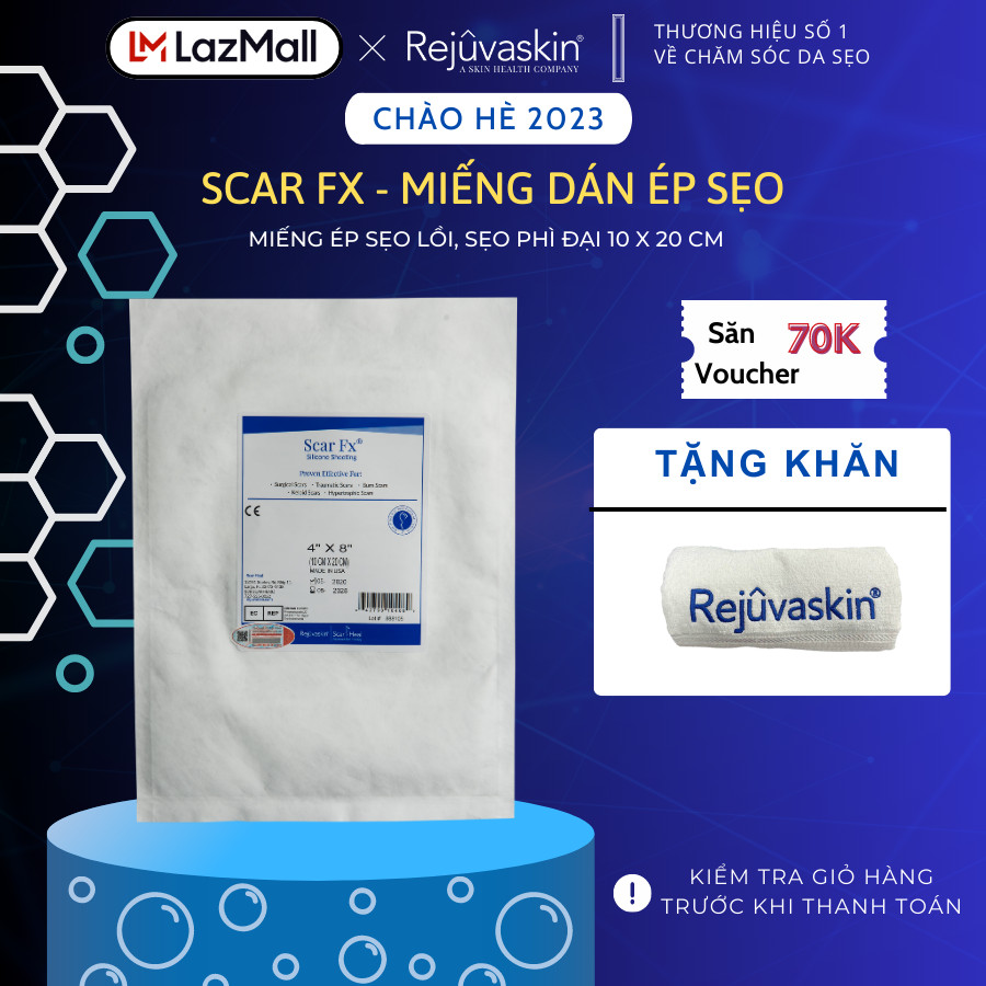 Miếng dán xẹp sẹo lồi / phì đại rejuvaskin scar fx 10x20cm