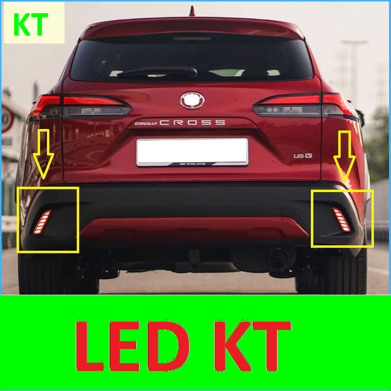 Led gầm sau Toyota Corolla Cross 4 chế độ xi nhan chạy audi rất đẹp led cản sau Toyota Cross 2020 2021 2022 2023