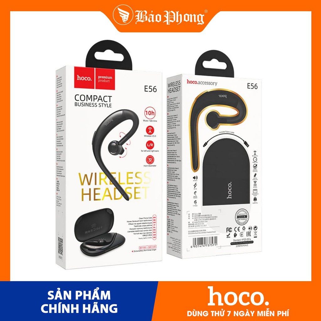 Tai nghe bluetooth HOCO E56 Shine kiểu dáng thể thao