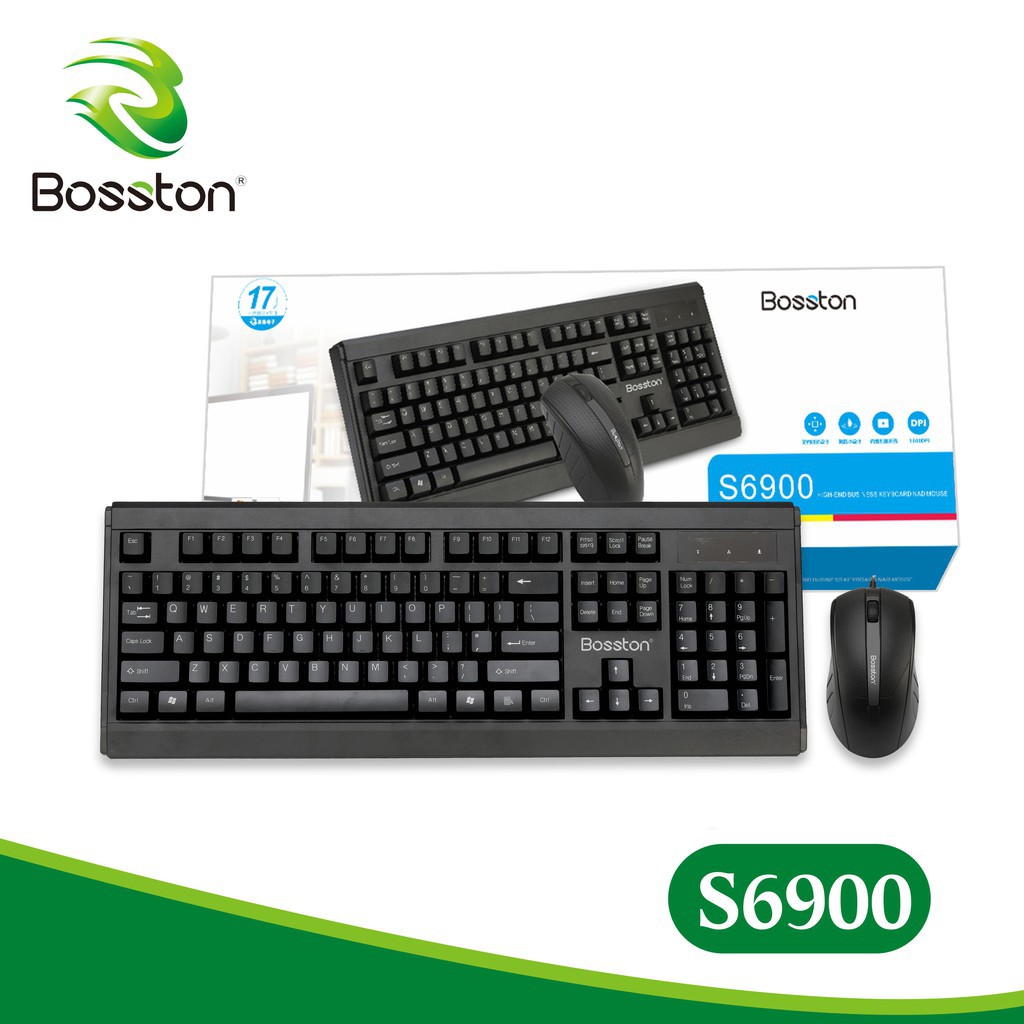 Combo bàn phím chuột bosston day s6900