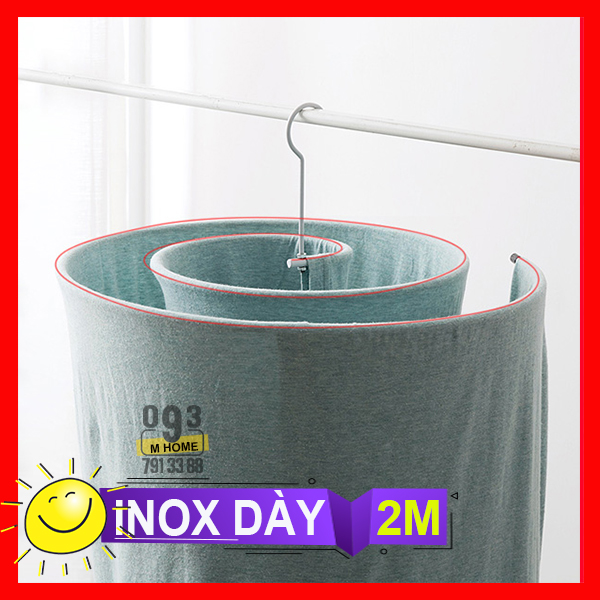 Dụng Cụ Phơi Quần Áo Inox, Móc Treo Phơi Chăn Mền Tiện Dụng,Sào phơi