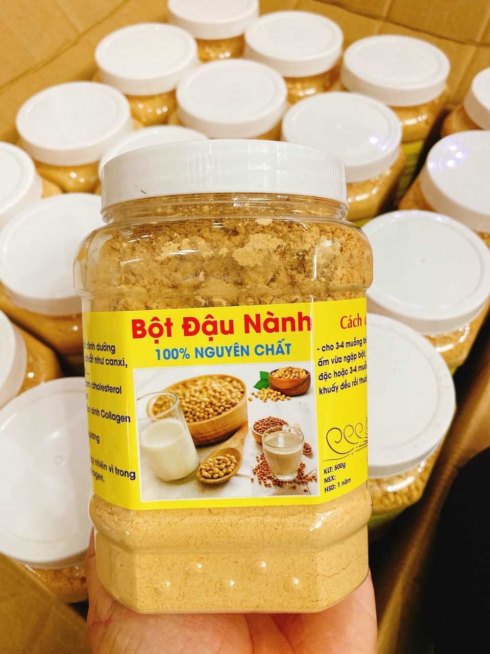 Bột đậu nành nguyên chất 100% 500g Hương vị thơm ngon đậm đà Không đường