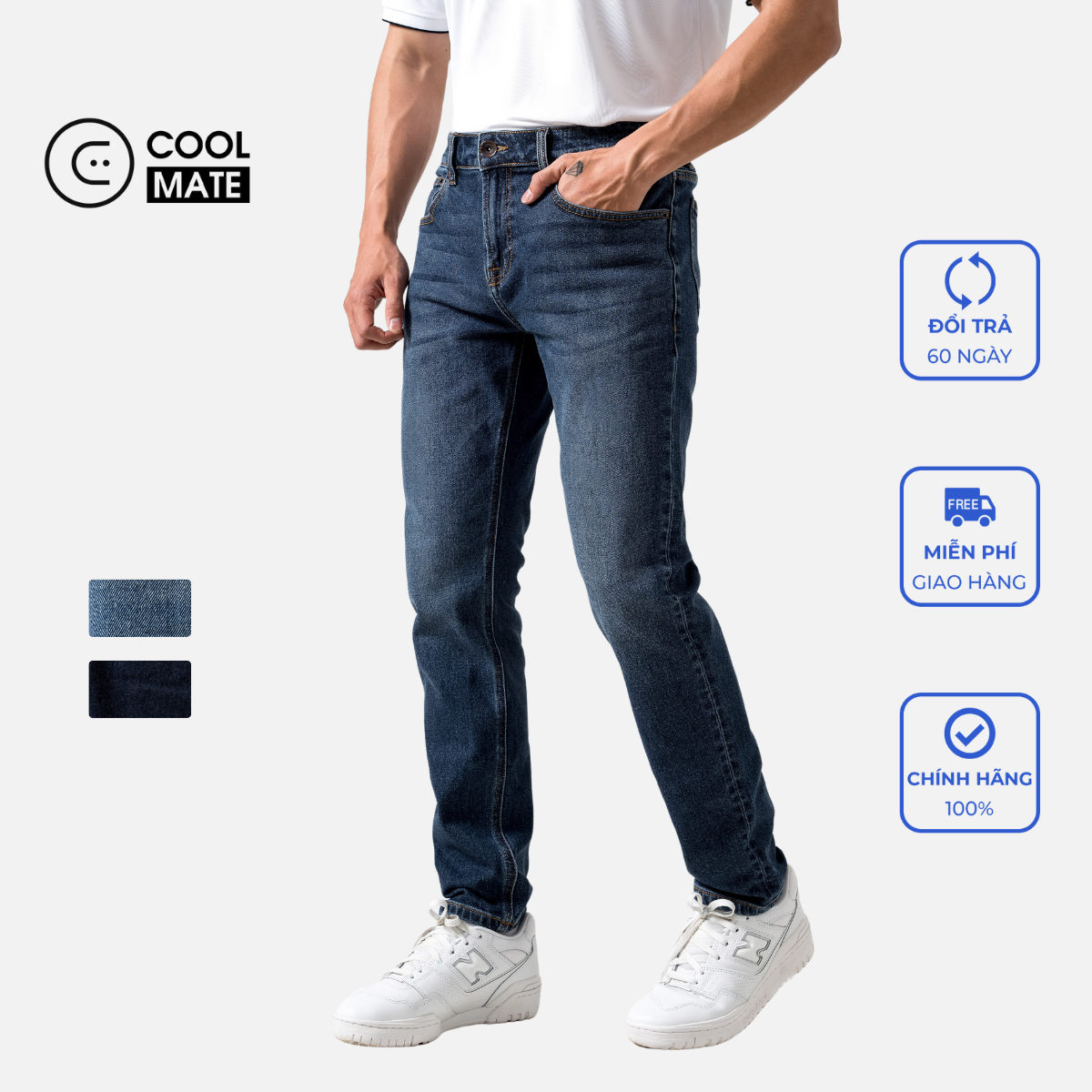 Coolmate x Copper Denim Quần Jeans dáng Slim Fit - Thương hiệu Coolmate