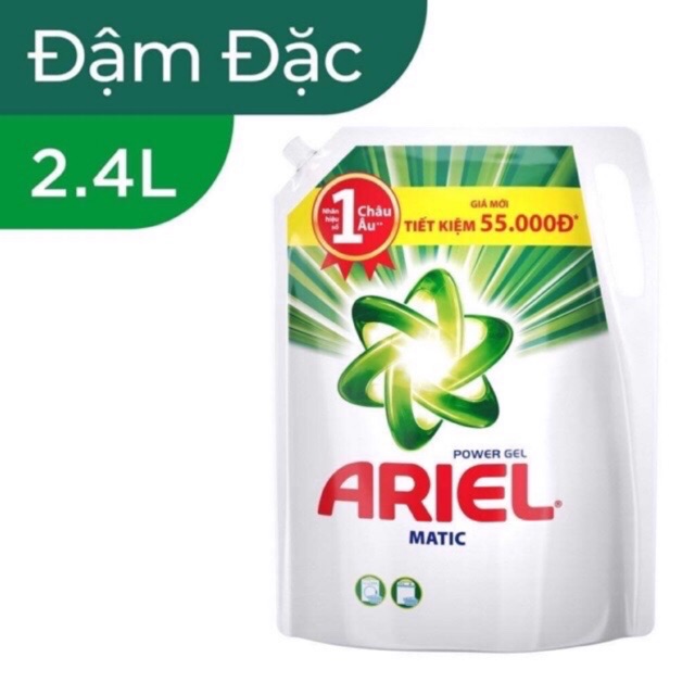 Nước Giặt Ariel Matic Túi 2.4kg Hương đậm đặc