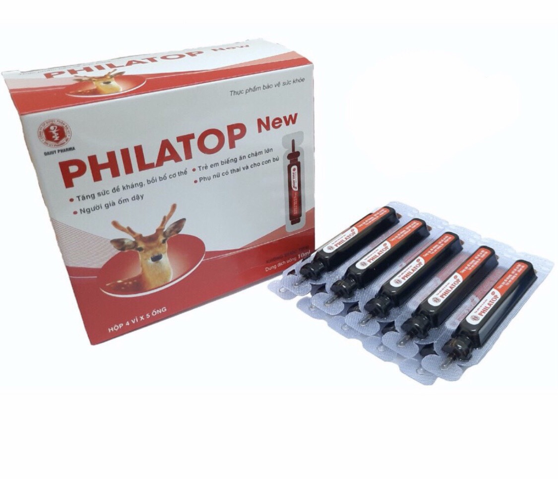 philatop 10ml - hộp 20 ống - dùng cho trẻ biếng ăn, chậm lớn, người già, tăng sức đề kháng 1