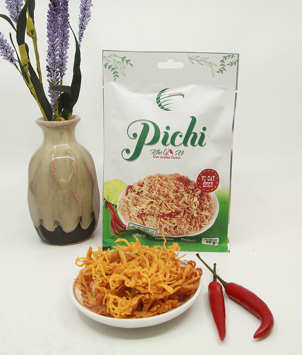 [HCM]Combo 6 gói Pichi khô gà xé 50g - vị cay truyền thống