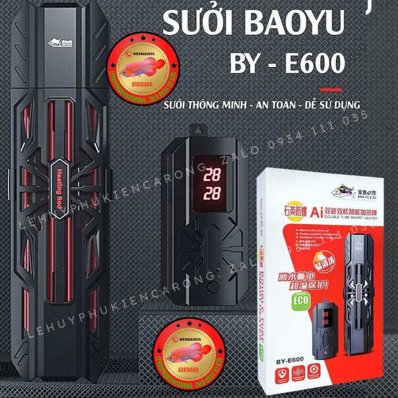 "hoàn tiền đến 10%" sưởi bể cá cao cấp baoyu by-e300 e600 và by-l500 công nghệ kép tự ngắt khi đủ công suất 600w-800w-1000w-1200w-1500w