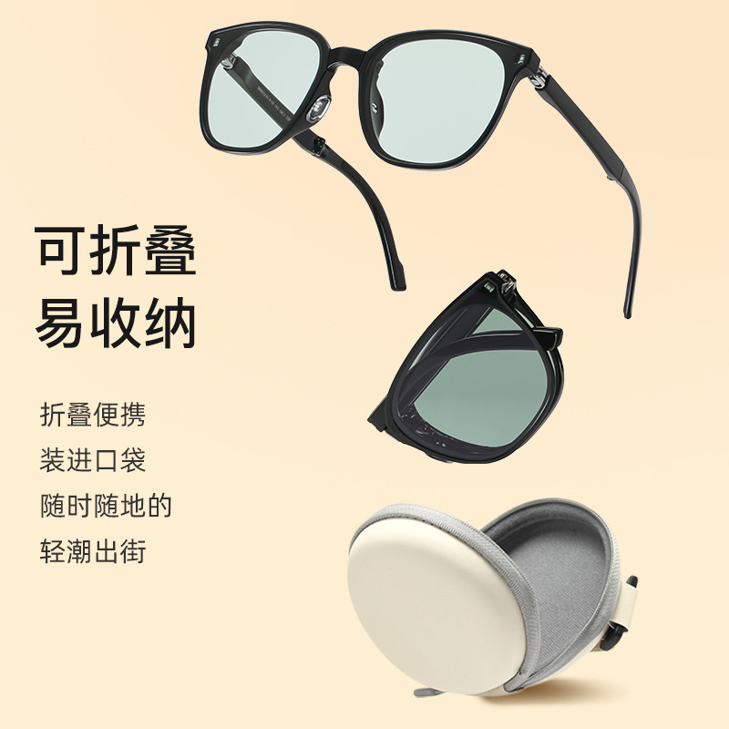 Kính Râm Di Động Có Thể Gập Lại Cùng Kiểu Dưới Tiêu Điểm Kính Râm Chống Tia Cực Tím Ngoài Trời Cho Nữ Kính Mắt Chụp Ảnh Đường Phố Thời Trang