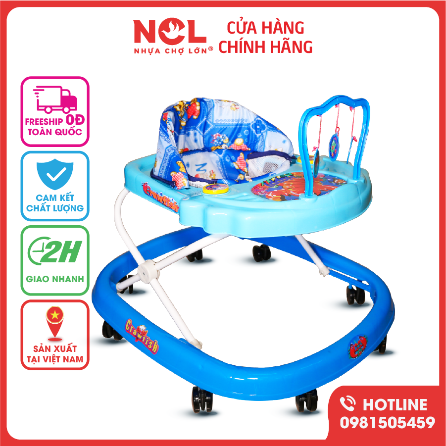 Xe tập đi nhựa chợ lớn l3 con tôm dành cho bé từ 6 - 12 tháng - m1390a-xtđ