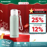 Bình giữ nhiệt Dual Sip 750ml Sunhouse  KS-TU750DG - Inox 316 cao cấp - Giữ nhiệt tới 10h - Cốc uống tiện lợi