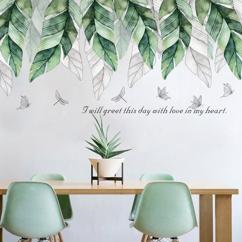 Decal Sticker Tranh dán tường mẫu hoa lá IN công nghệ chất lượng cao Zooyoo ZH63