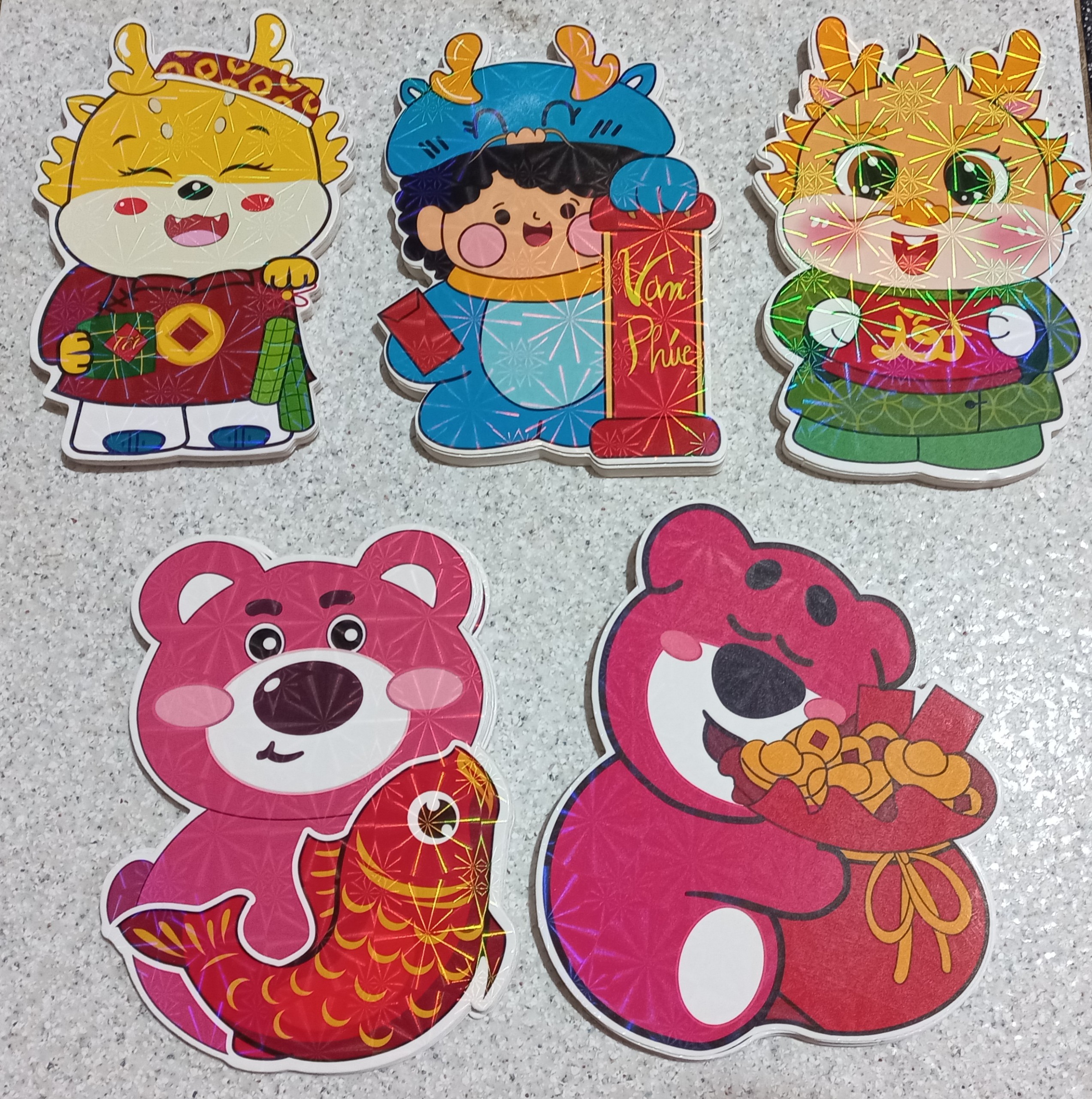 Combo 6 Bao lì xì chibi hoạt hình tết lì xì chibi 2024 mẫu mới đẹp siêu dễ thương