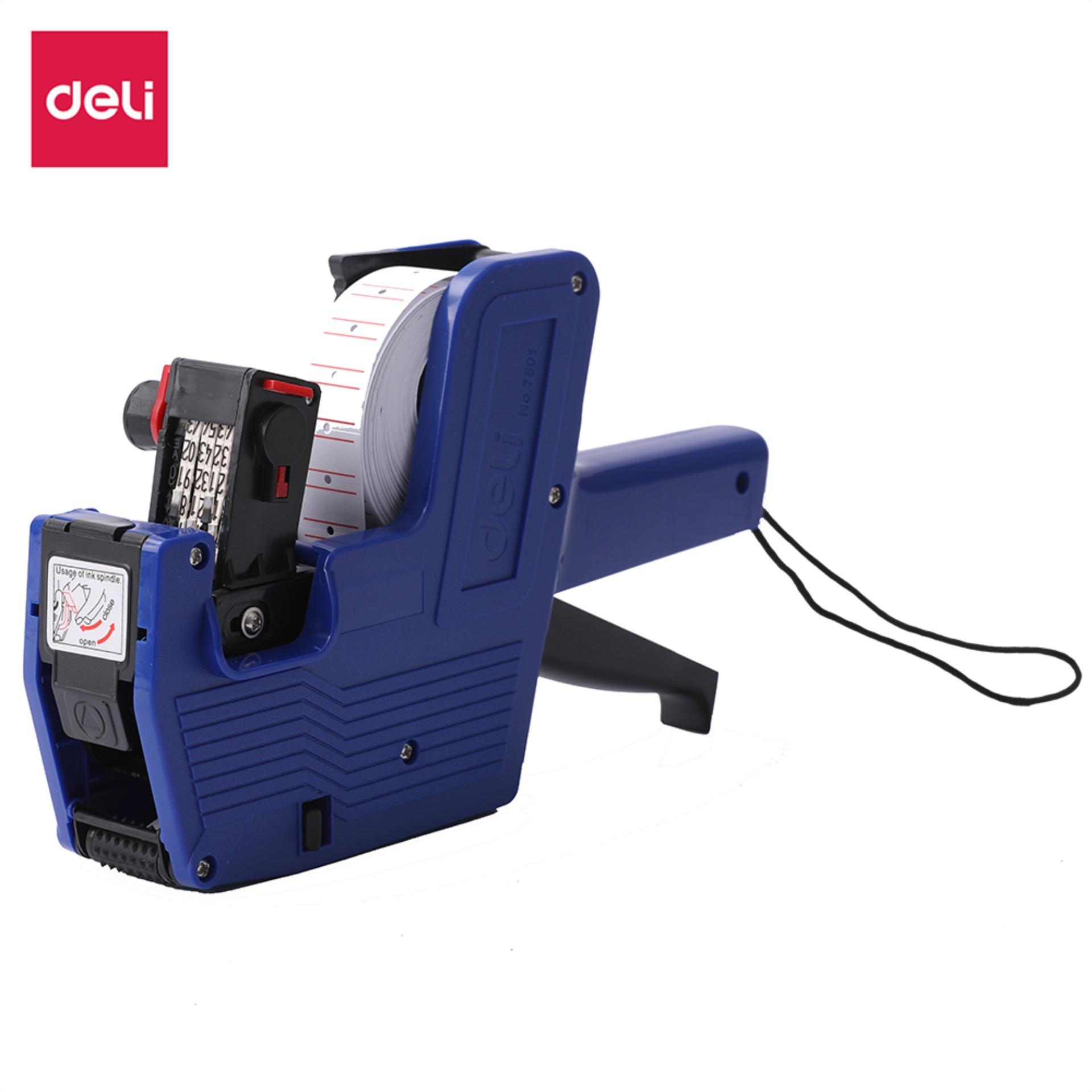 Deli máy bắn giá 8 số xanh dương 1 cái e7501