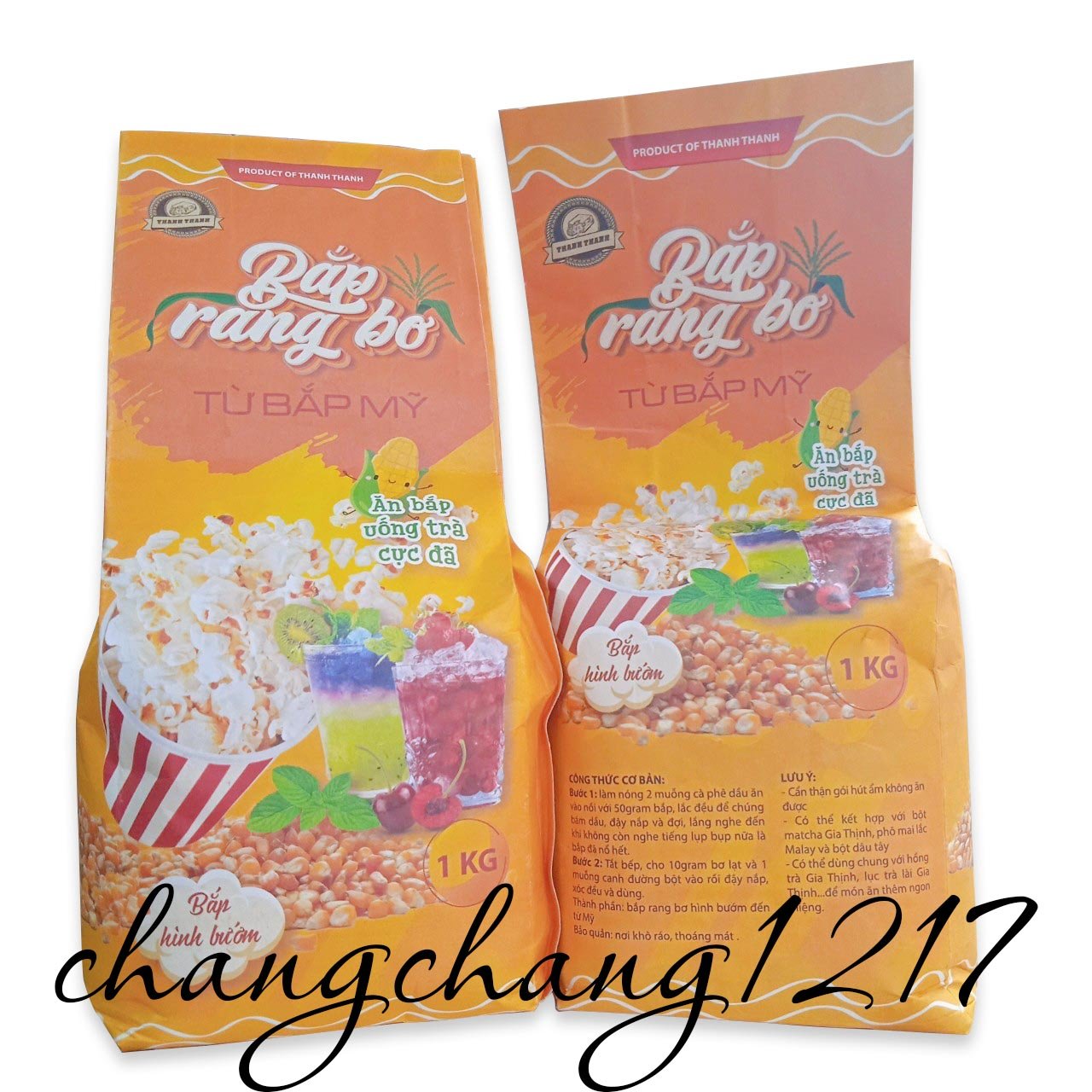 Hạt bắp nổ làm bắp rang bơ thanh thanh túi 1kg