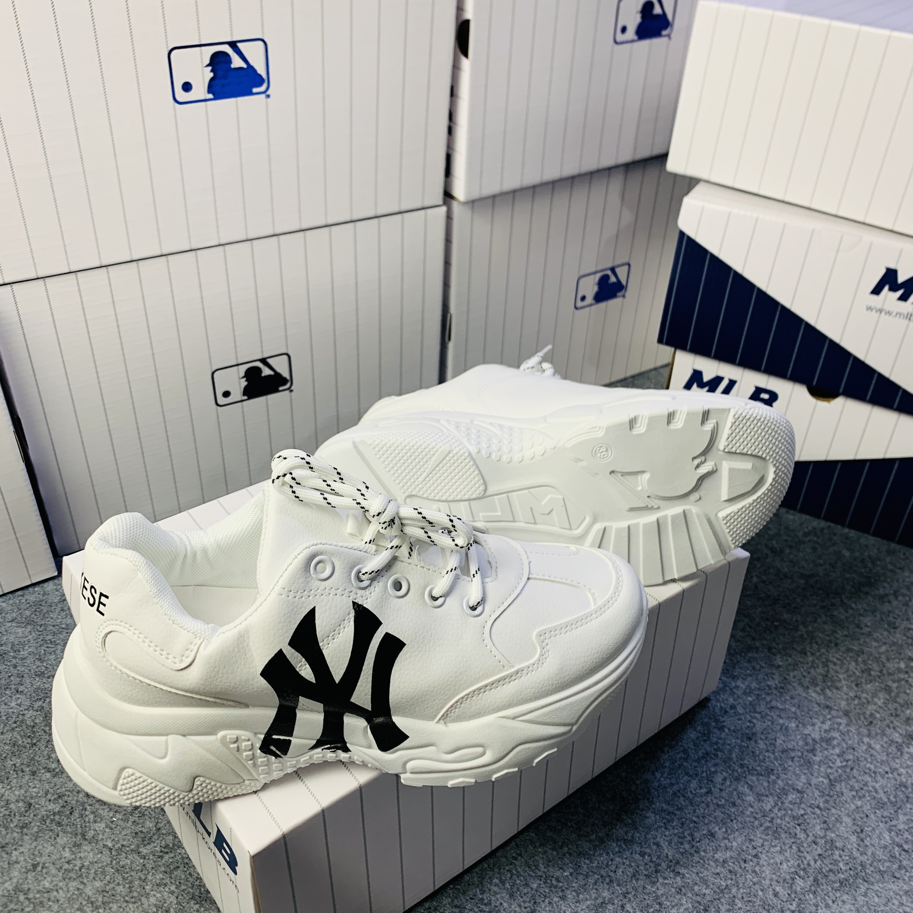Giày 𝐌.𝐋𝐁 NY, Giày Thể Thao 𝐌.𝐋𝐁, Giày Sneaker ulzzang thể thao nam cổ ngắn đế độn 5cm tăng chiều cao