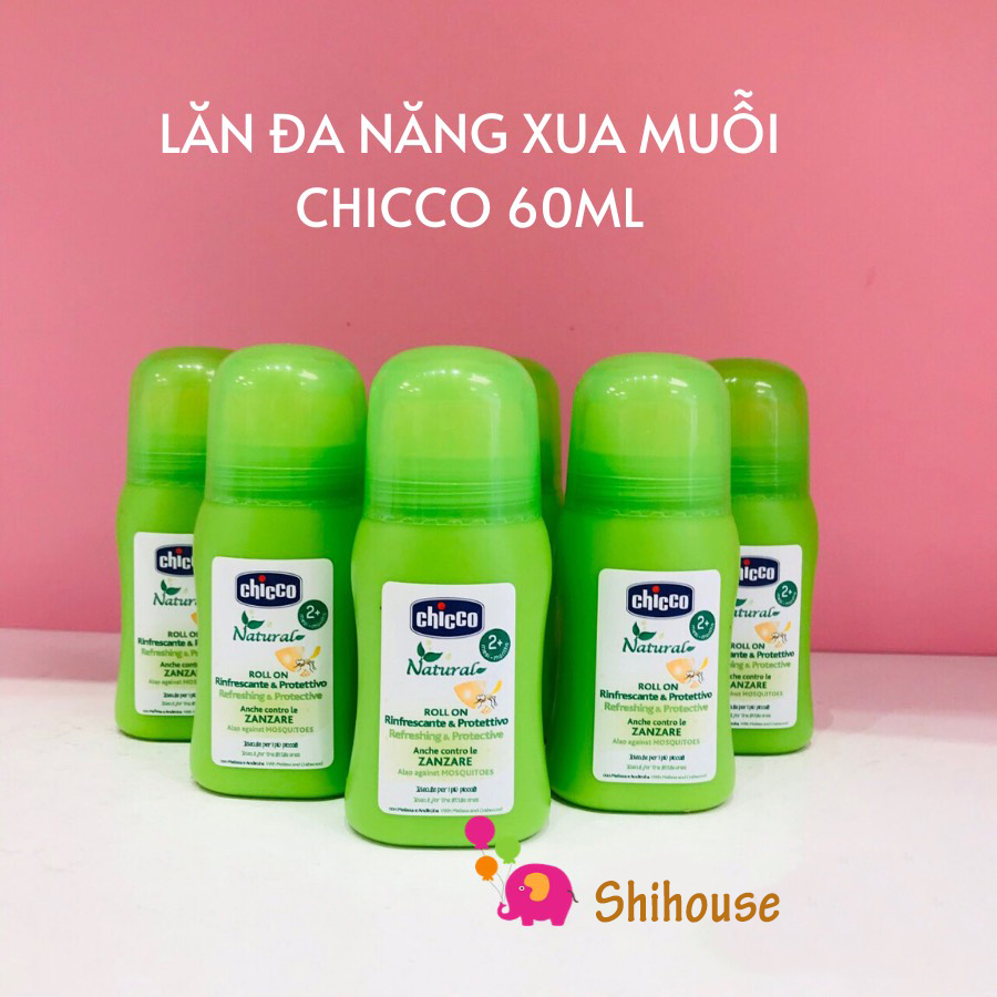 Chai lăn chống muỗi chicco 60ml, mùi hương tự nhiên và dễ chịu, chống muỗi hiệu quả, an toàn tuyệt đối khi sử dụng, không gây kích ứng da, sản xuất tại ý