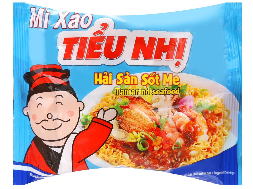 Thùng 30 gói mì xào tiểu nhị hải sản sốt me gói 72g - 20053