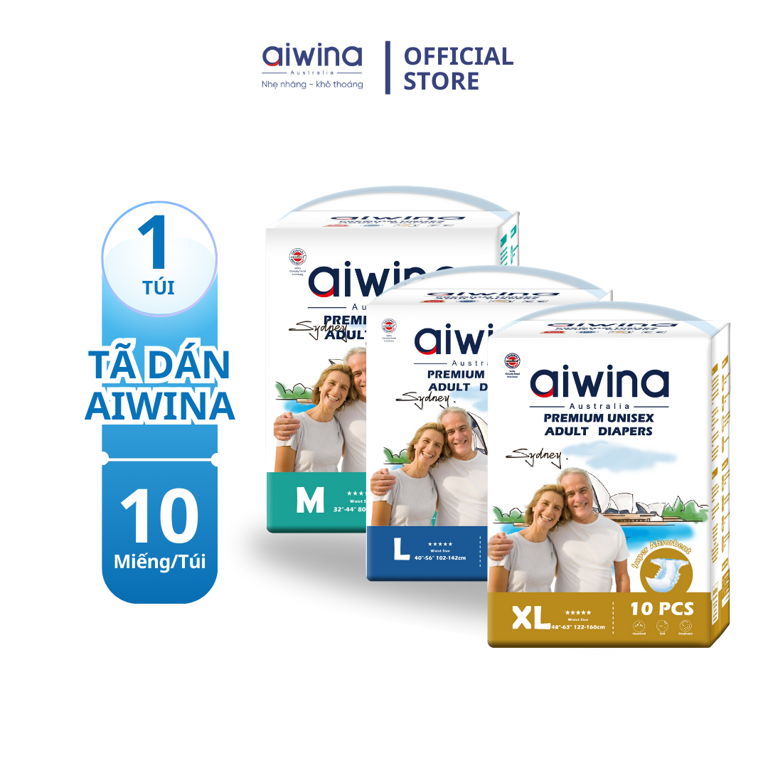 Aiwina premium adult diapers 10-piece bags