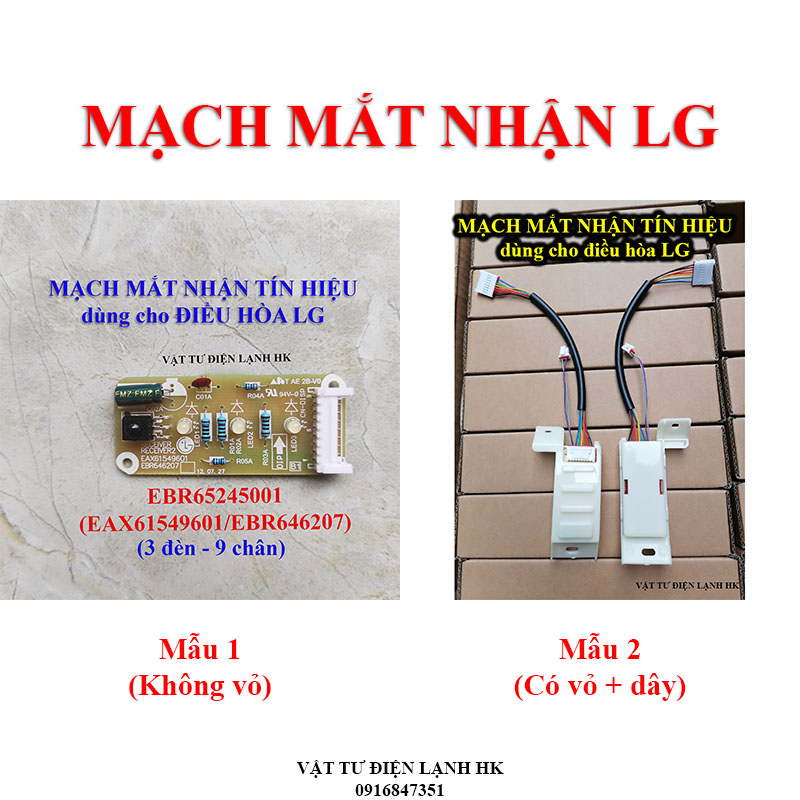 Bo mắt nhận điều hòa LG, vỉ mạch điện tử mắt nhận tín hiệu mặt lạnh máy lạnh hàng Xịn