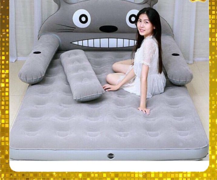 Giường hơi hình thú kute Tặng kèm miếng vá
