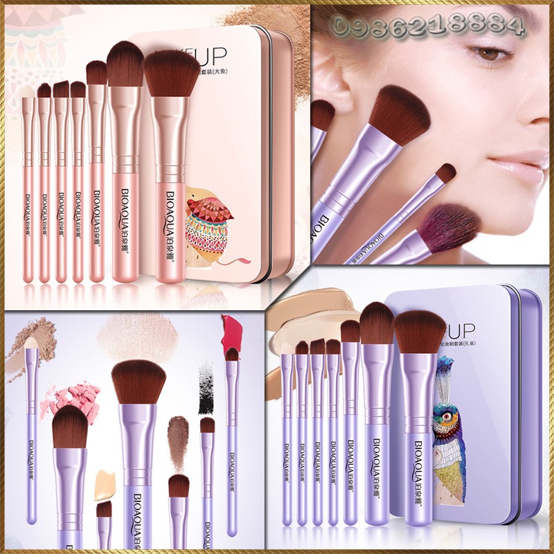 Bộ cọ trang điểm Bioaqua 7 chi tiết BCB2