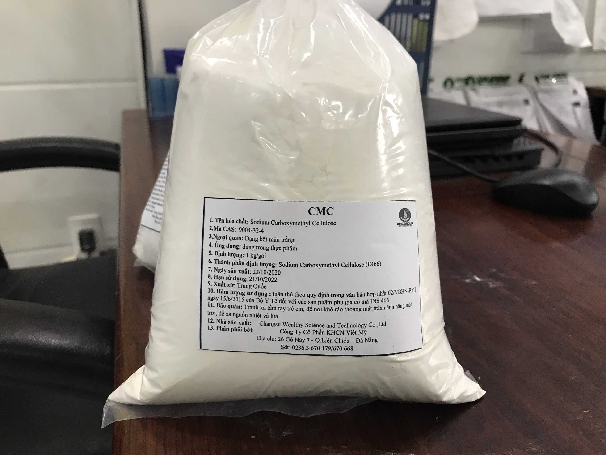 Túi 1 kg carboxyl methyl cellulose chất làm đặc chất ổn định