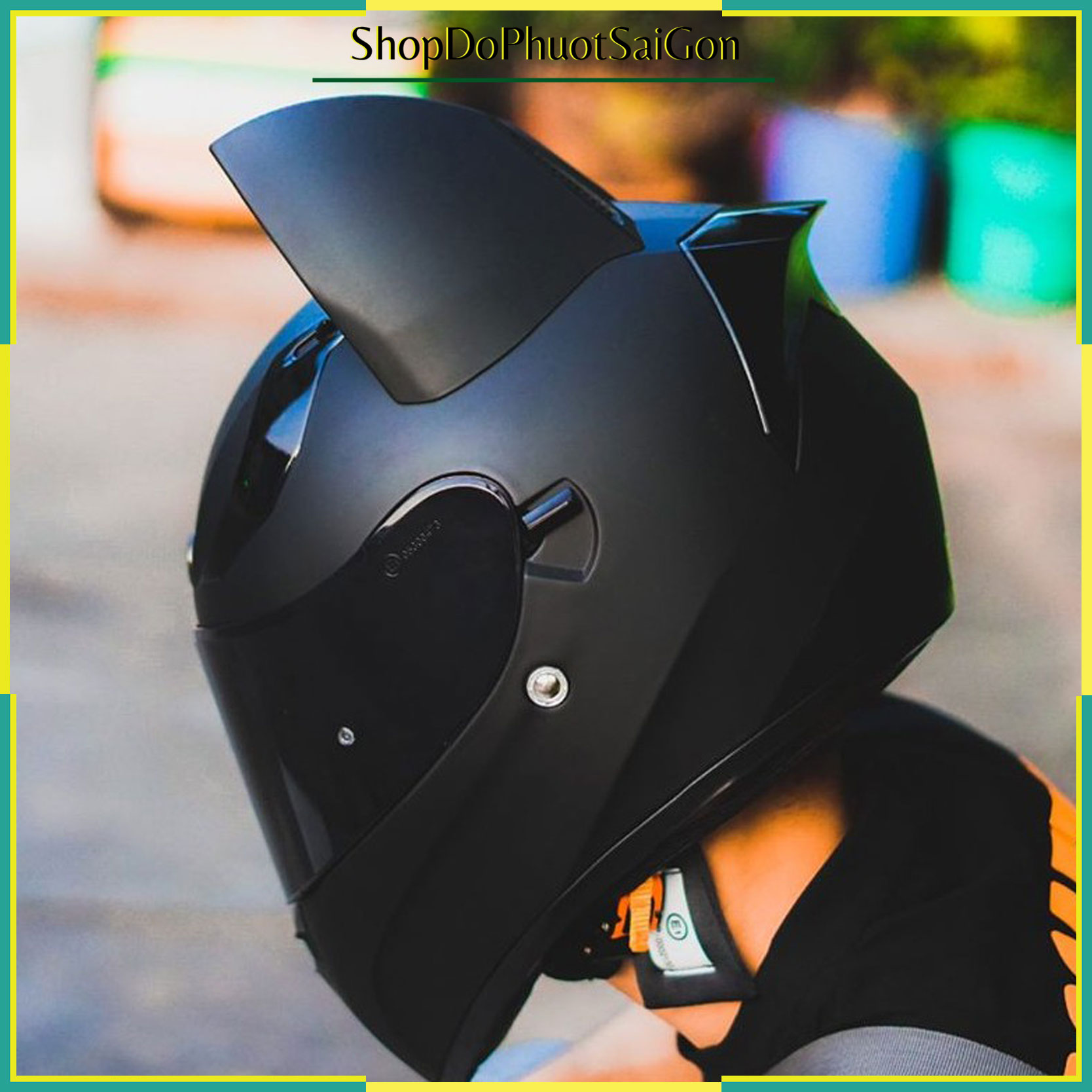 Tai mèo phụ kiện gắn mũ bảo hiểm fullface