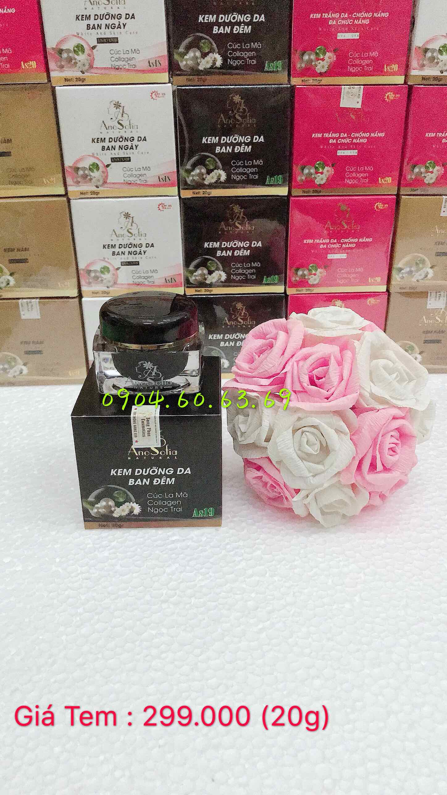 Kem Dưỡng Da Ban Đêm ANO SOFIA NATURAL 20g anosofia