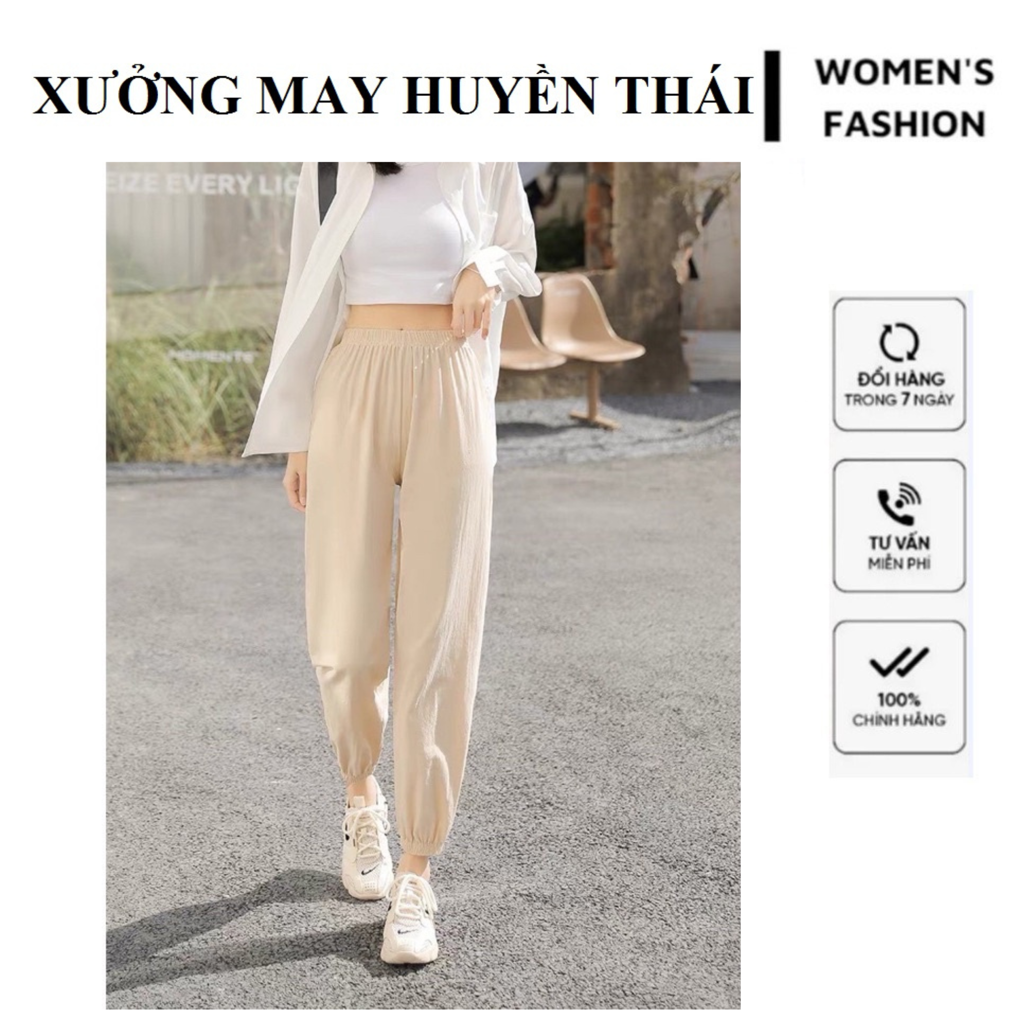 Ms666 quần jogger đũi cạp chun bo ống nhẹ mát