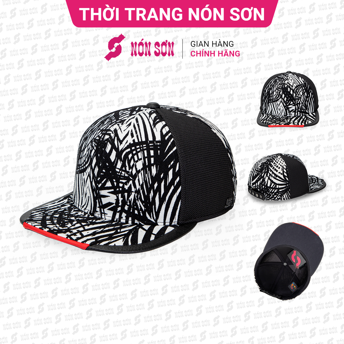 Mũ snapback hiphop nam nữ nón sơn chính hãng mc210đ-đn3