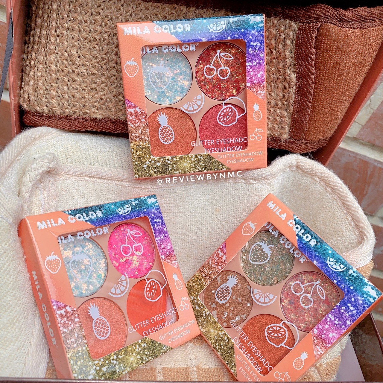 Nhũ mắt kim tuyến 4 ô Glitter Mila Color siêu lấp lánh
